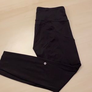 Lululemon Fast&Free High rise 25” Black Sz 10 pant